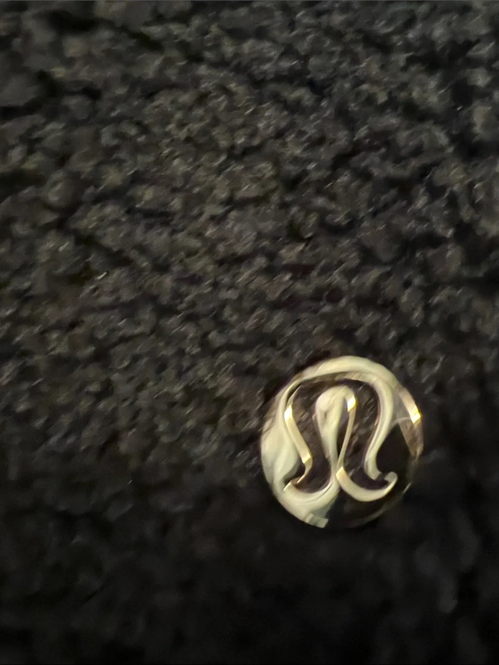 Lululemon Black Sherpa Fleece Belt Bag Gold Hardware 2L EUC
